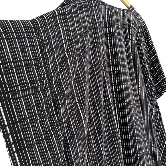 NWT VINCE Interlace Print Silk V-Neck Caftan Dress, Womens Large - Picture 8 of 13